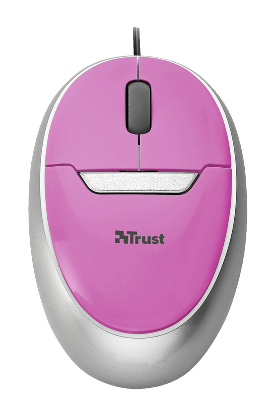 Retractable Optical Mini Mouse MI-2850Sp - pink-Top