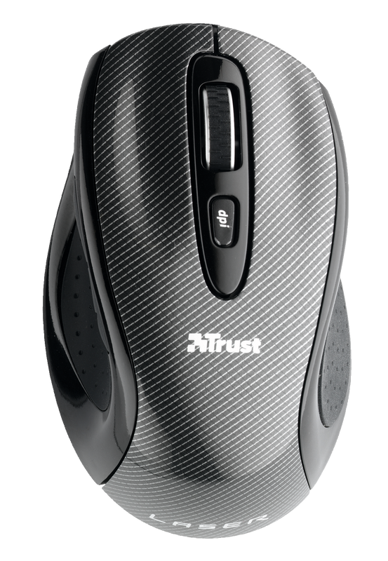 Wireless Laser Mini Mouse - Carbon Edition MI-7760Cp-Top
