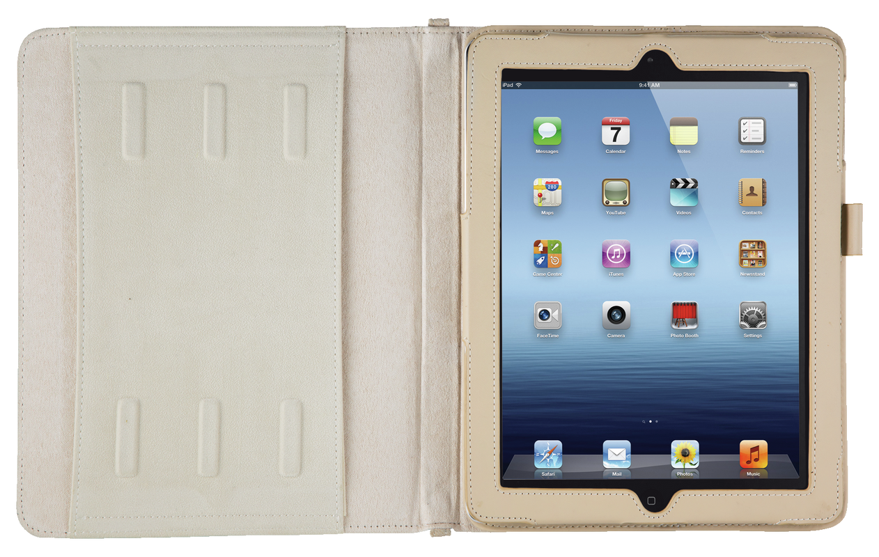 Premium Folio Stand for iPad - sand-Top
