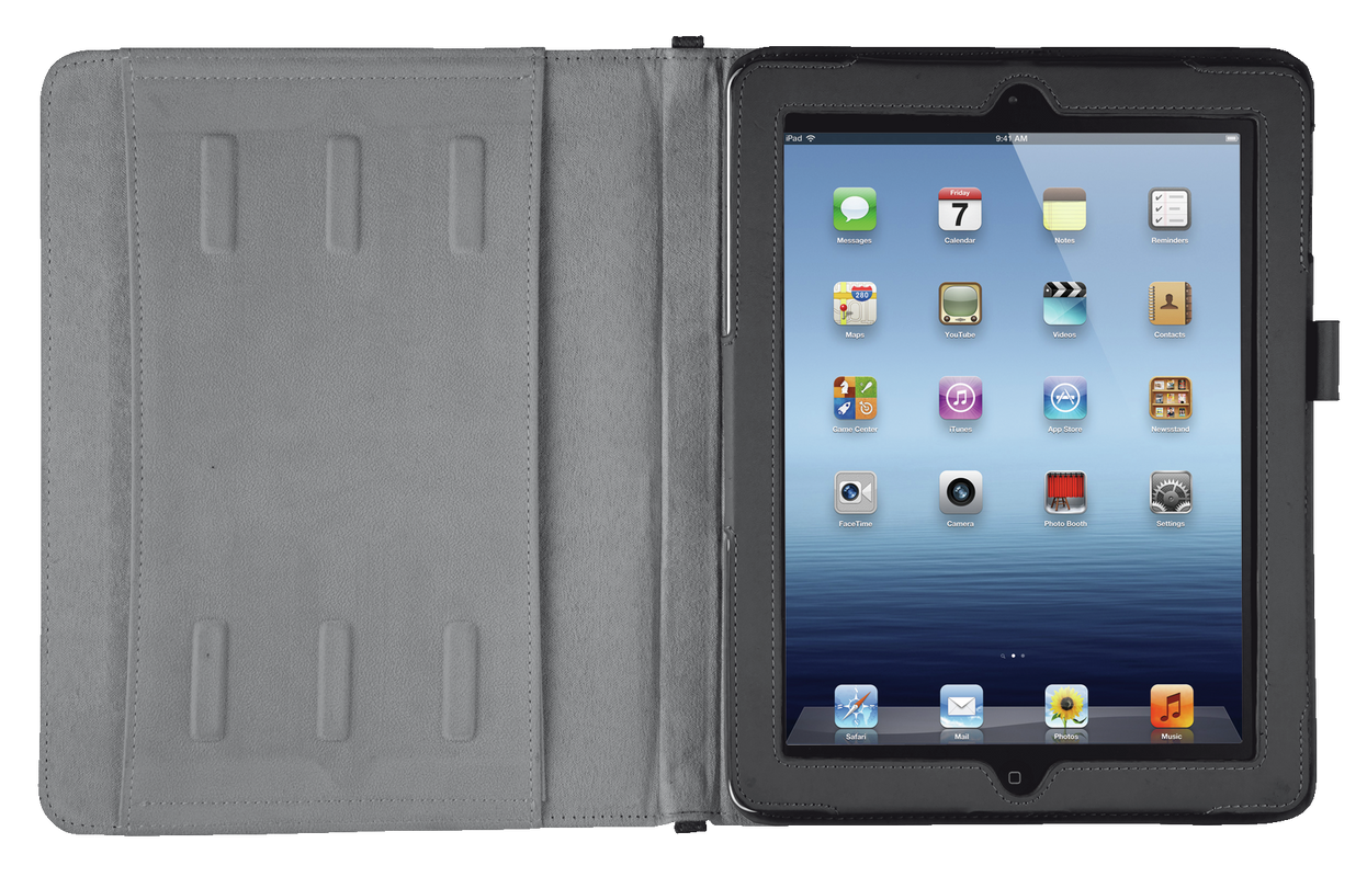 Premium Folio Stand for iPad - black-Top