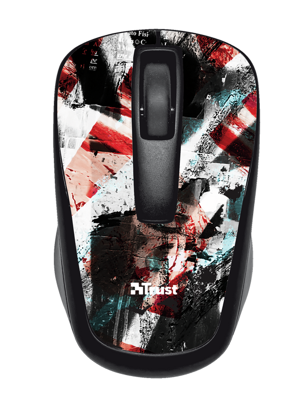 Qvy Wireless Micro Mouse - grunge-Top