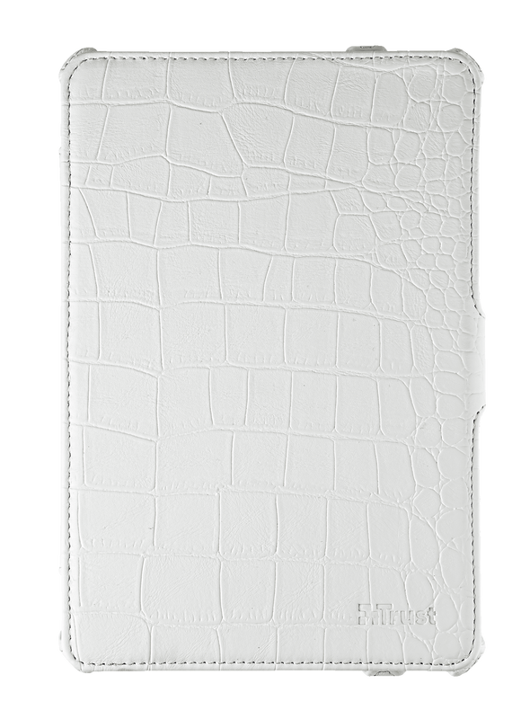 Hardcover Skin & Folio Stand for iPad mini - croc white-Top