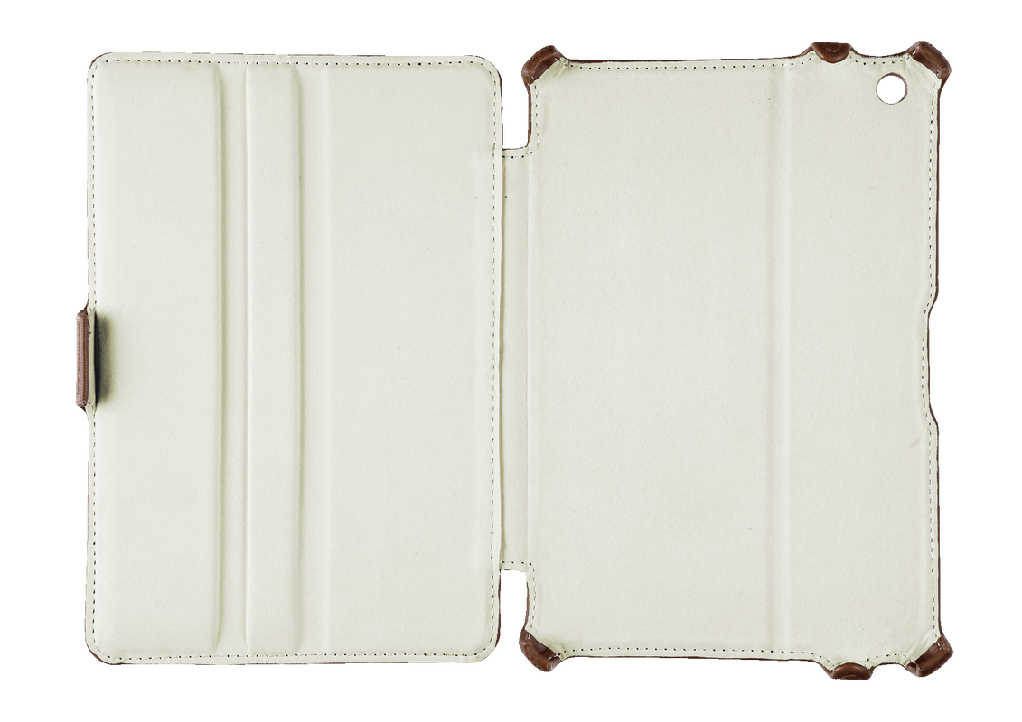 Hardcover Skin & Folio Stand for iPad mini - brown-Top