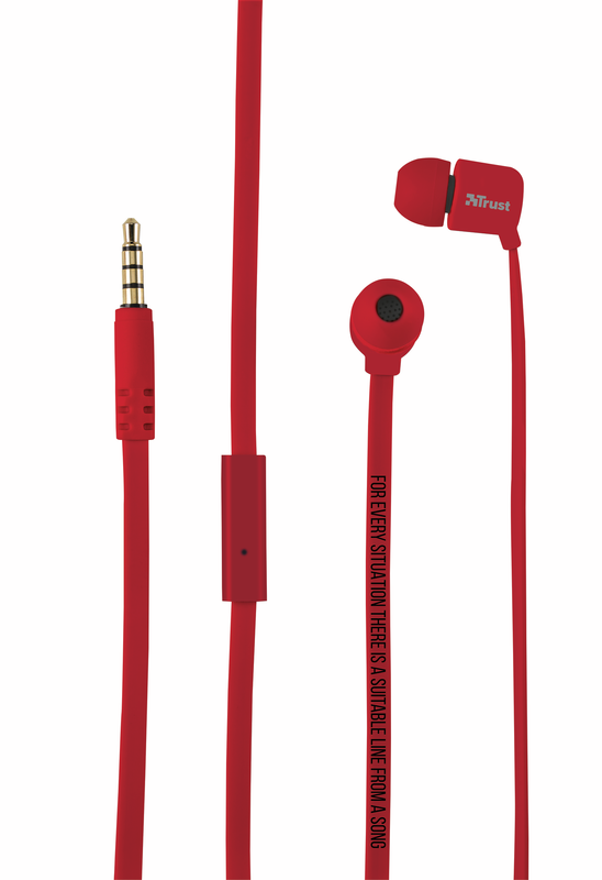 Duga In-Ear Headphones - red-Top