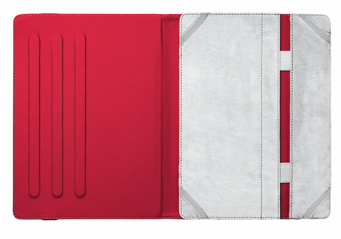 Verso Universal Folio Stand for 10" tablets - red-Top