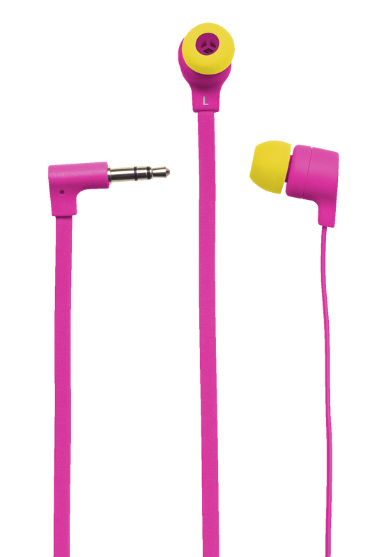 Flash Reflecting In-ear Headphone - magenta pink-Top
