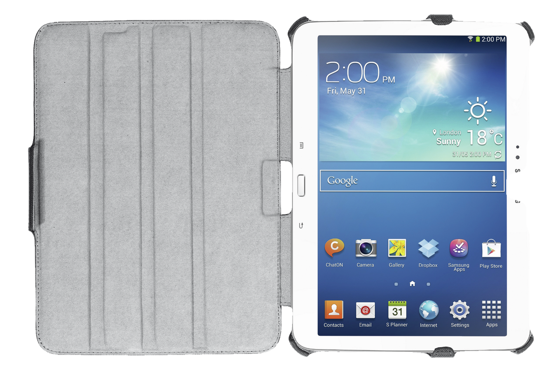 Stile Folio Stand for Galaxy Tab4 10.1 - black-Top