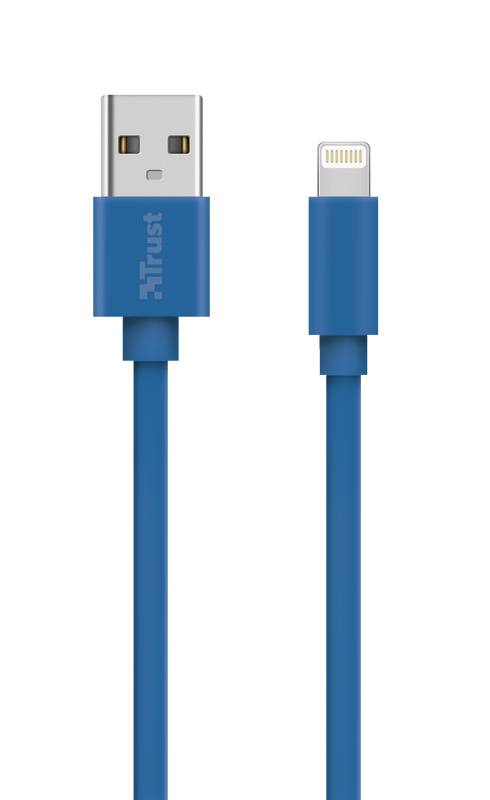 Flat Lightning Cable 1m - blue-Top