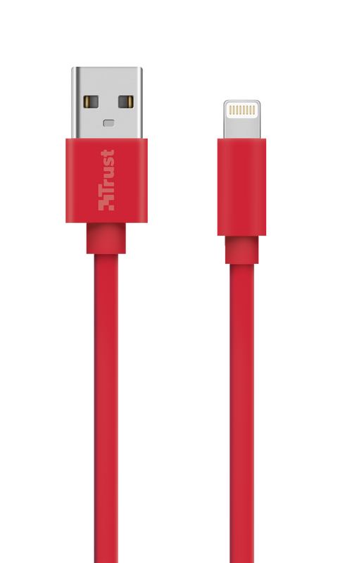 Flat Lightning Cable 1m - red-Top