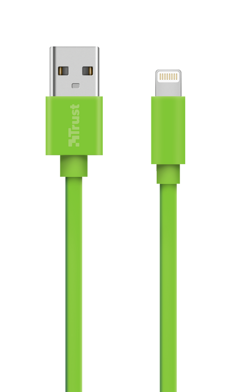 Flat Lightning Cable 1m - green-Top