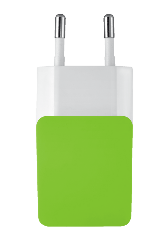 5W Wall Charger - lime green-Top