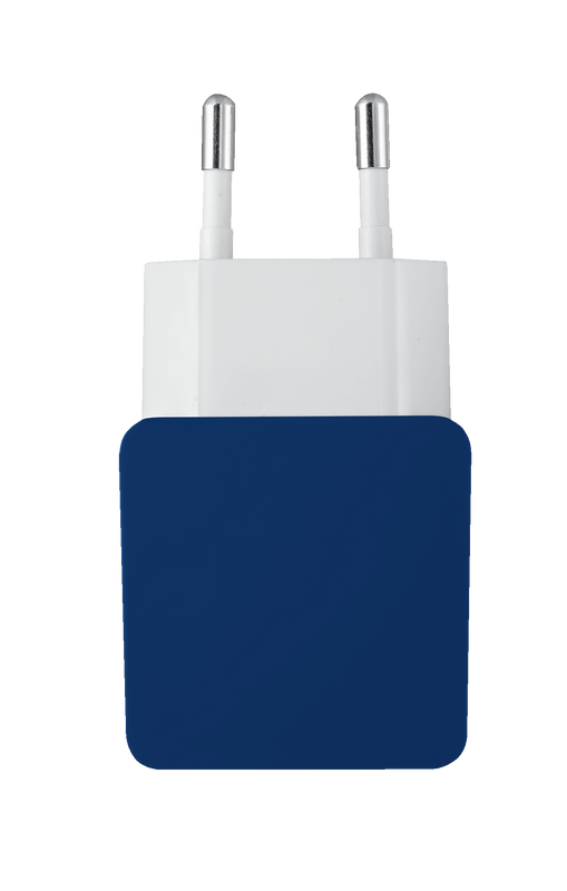 5W Wall Charger with 2 USB ports - blue-Top