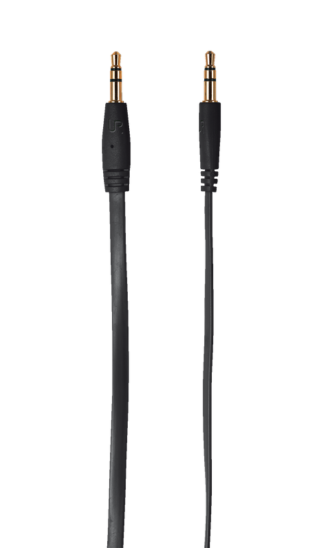 Flat Audio Cable 1m - black-Top
