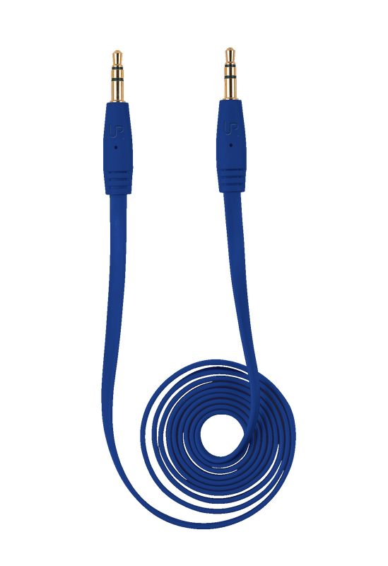 Flat Audio Cable 1m - blue-Top
