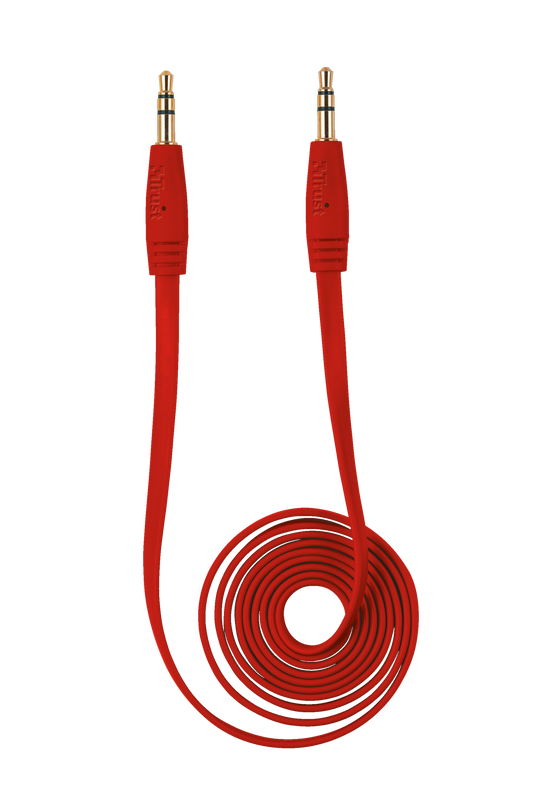 Flat Audio Cable 1m - red-Top
