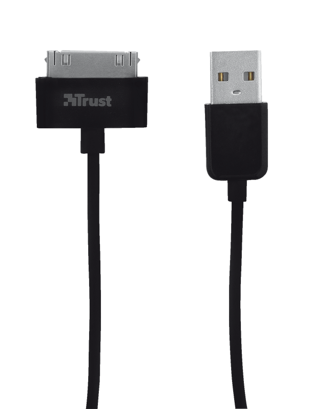 30-pin Charge & Sync Cable 1m - black-Top
