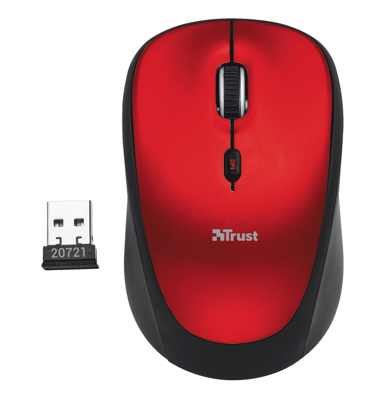 WMS-113 Wireless Mouse - red-Top
