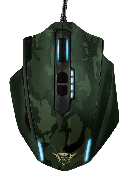 GXT 155C Caldor Gaming Mouse - green camouflage-Top