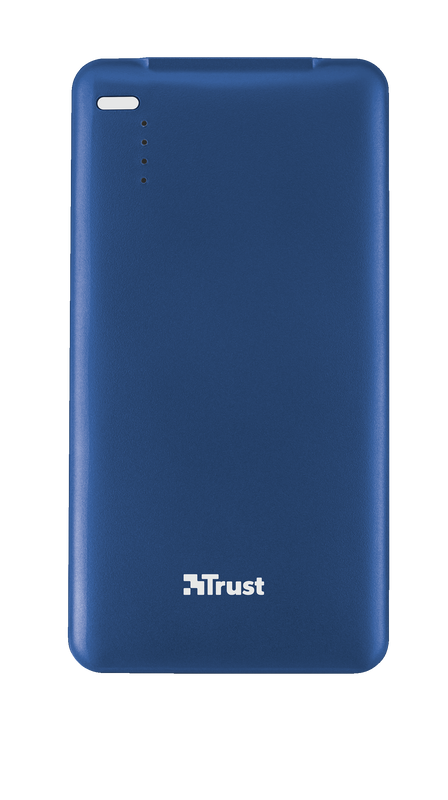 PowerBank 4000T Thin Portable Charger - blue-Top