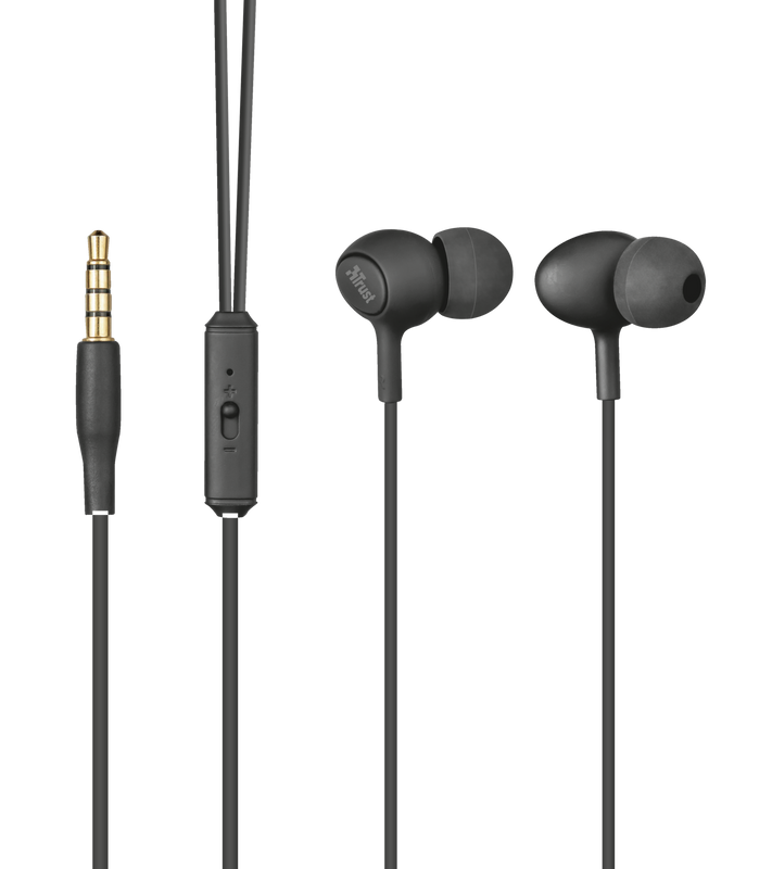Ziva In-ear Headphones with microphone - black-Top