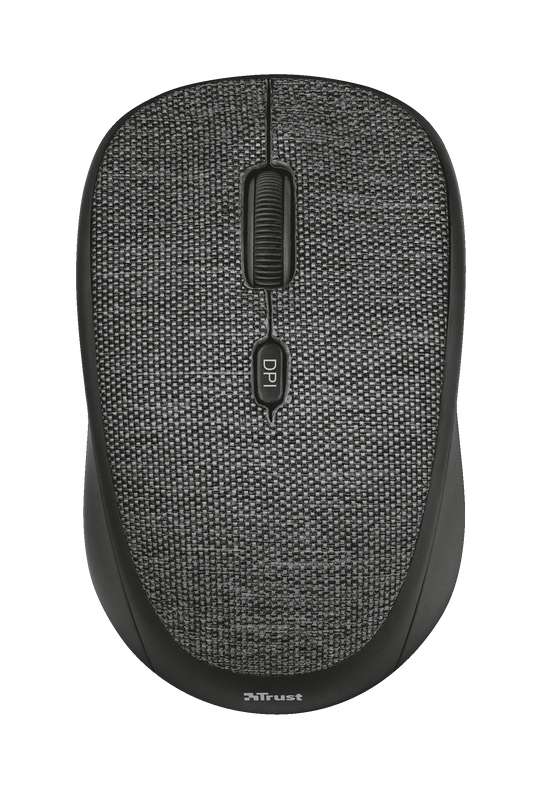 Yvi Fabric Wireless Mouse - black-Top