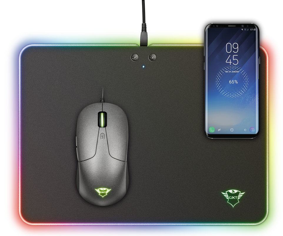 GXT 750 Qlide RGB Gaming Mouse Pad with wireless charging M-Top