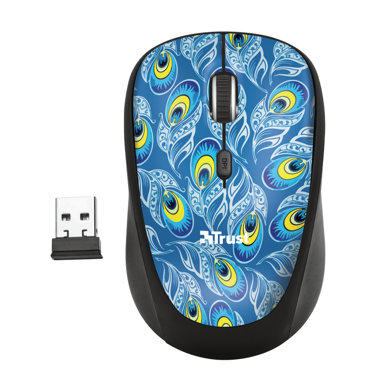 Yvi Wireless Mouse - peacock-Top