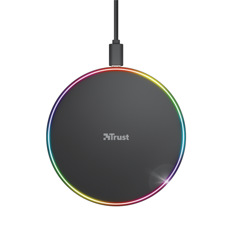 Lumo10 RGB Fast Wireless Charger 7.5W/10W for smartphones-Top