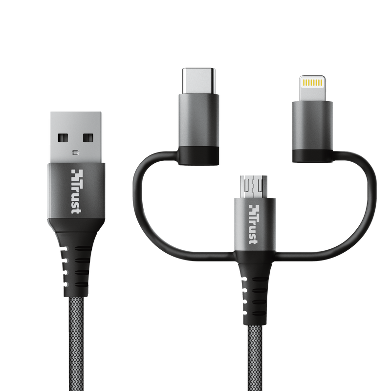 Keyla Extra-Strong 3-In-1 USB Cable 1m-Top