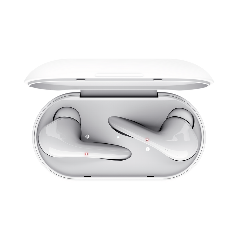 Nika Touch Bluetooth Wireless Earphones - white-Top