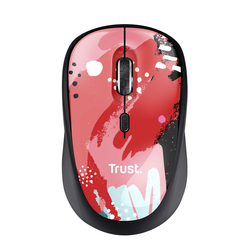 Yvi Wireless Mouse - red brush-Top