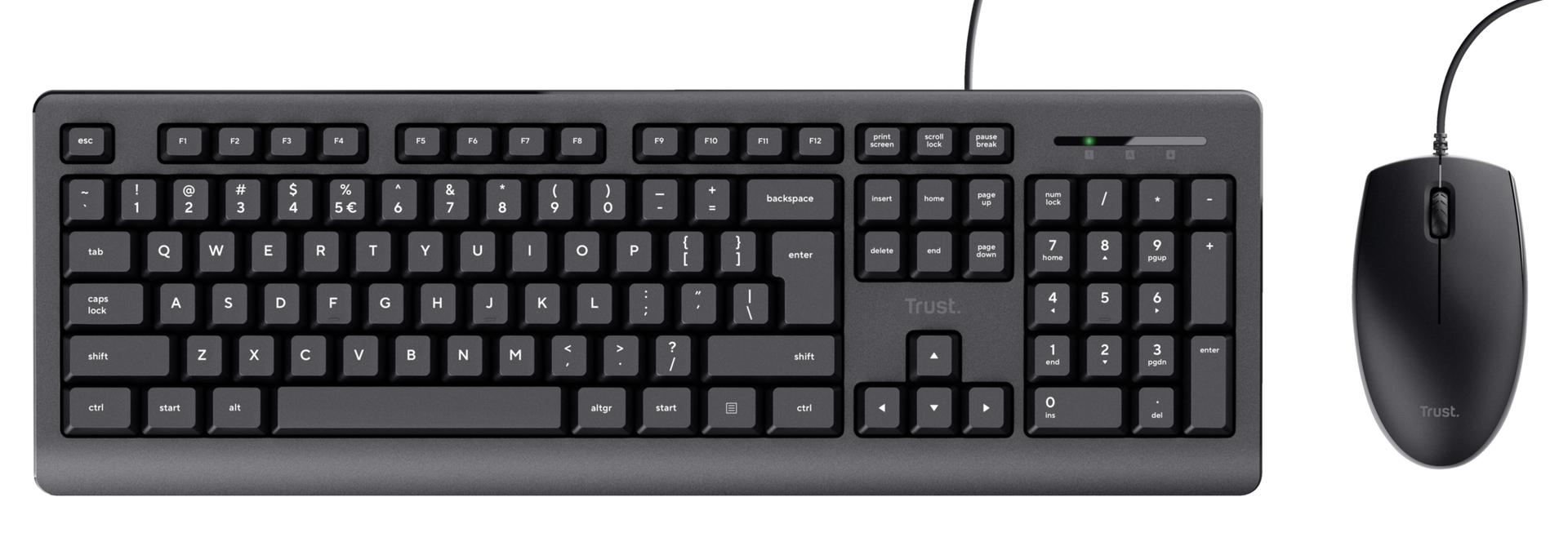 Wired Keyboard and Mouse Set-Top