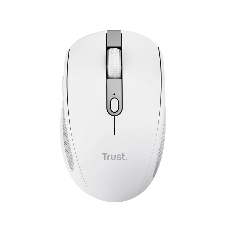 Ozaa Compact Multi-Device Wireless Mouse - White-Top