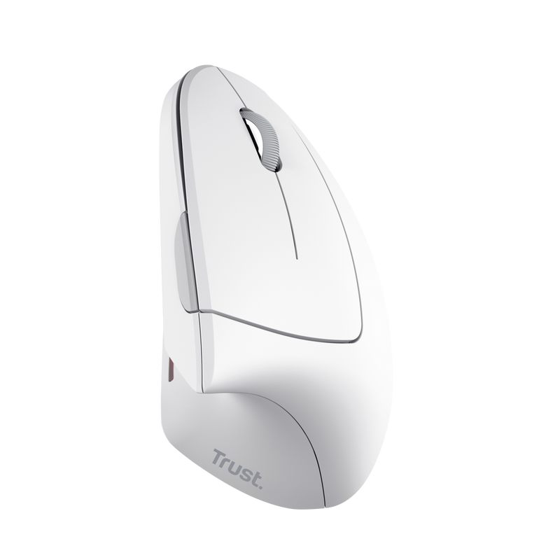 Verto Ergonomic Wireless Mouse - White-Top