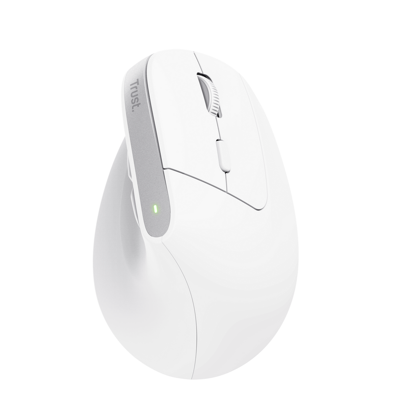 Bayo+ Multidevice Ergonomic Wireless Mouse - White-Top
