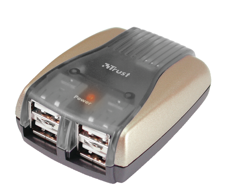 4 Port Compact USB 2.0 Power Hub-Visual