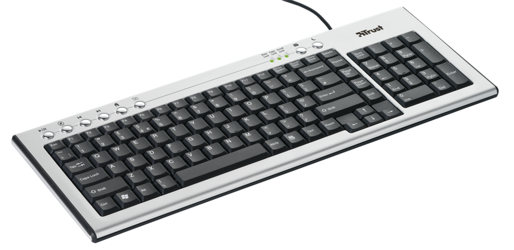 Slimline Keyboard Aluminium KB-1800S-Visual