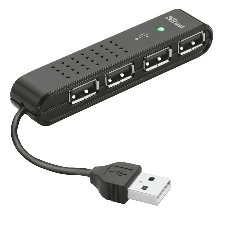 Vecco Mini 4 Port USB 2.0 Hub-Visual