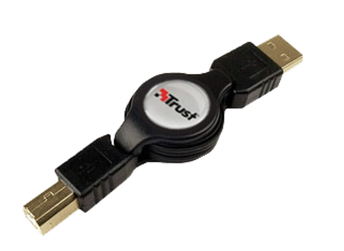 USB 2.0 A-B Retractable Connection Cable CB-1300p-Visual