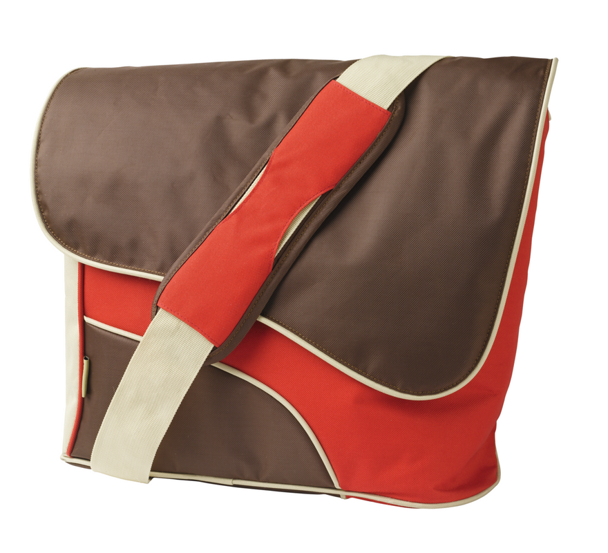 15.4" Street Style Messenger Bag - brown/red-Visual