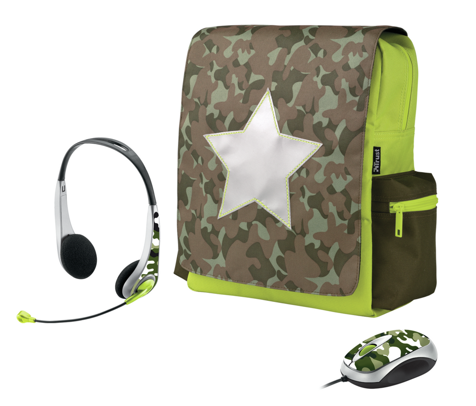 Combat 12" Netbook Schoolbag with mouse and headset-Visual