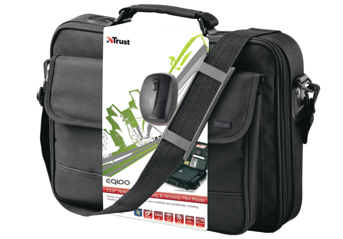 Eqido 15.6" Notebook Bag & Wireless Mouse-Visual