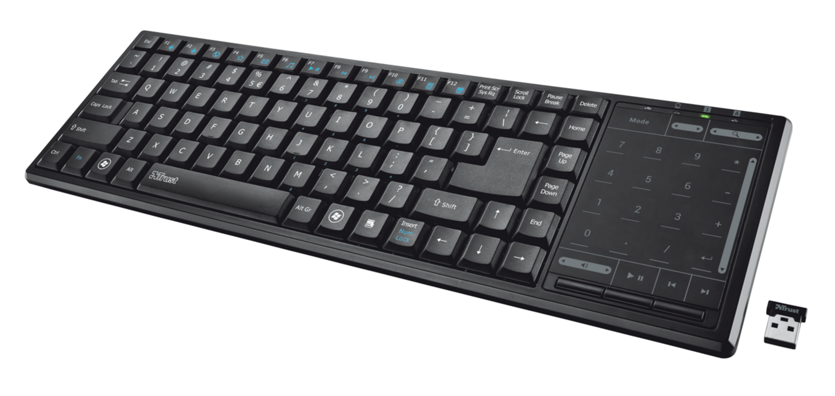 Tacto Wireless Entertainment Keyboard with Touchpad-Visual