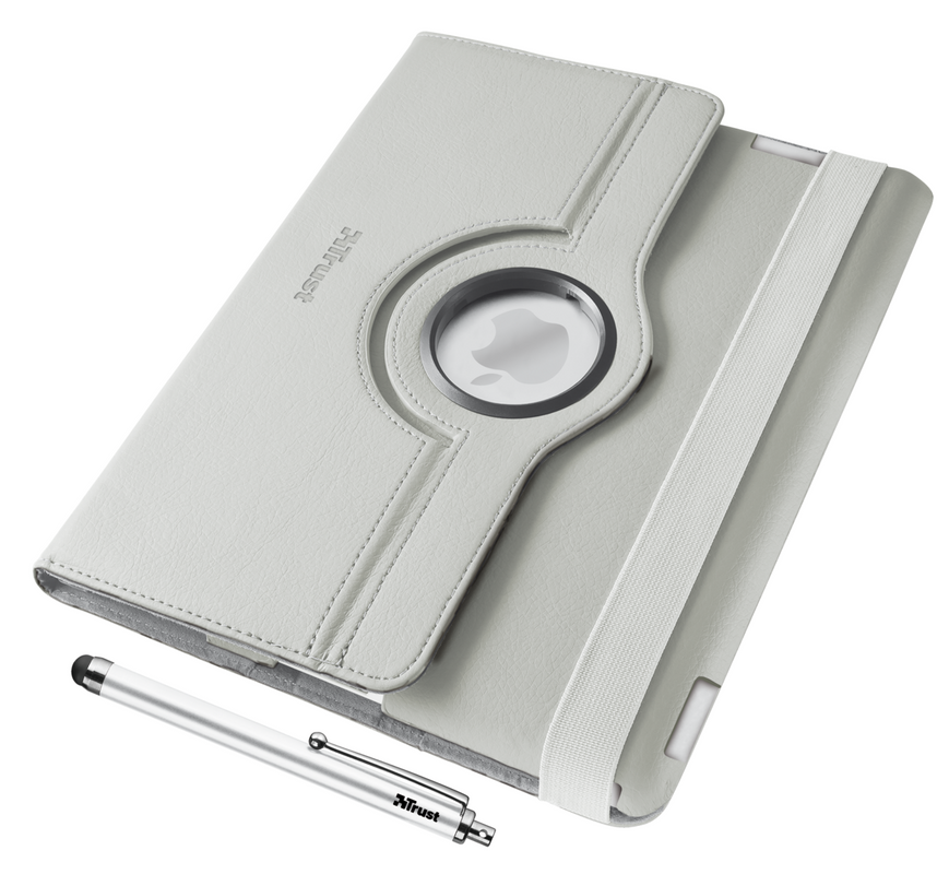 Rotating Cover for iPad with stylus pen - grey-Visual
