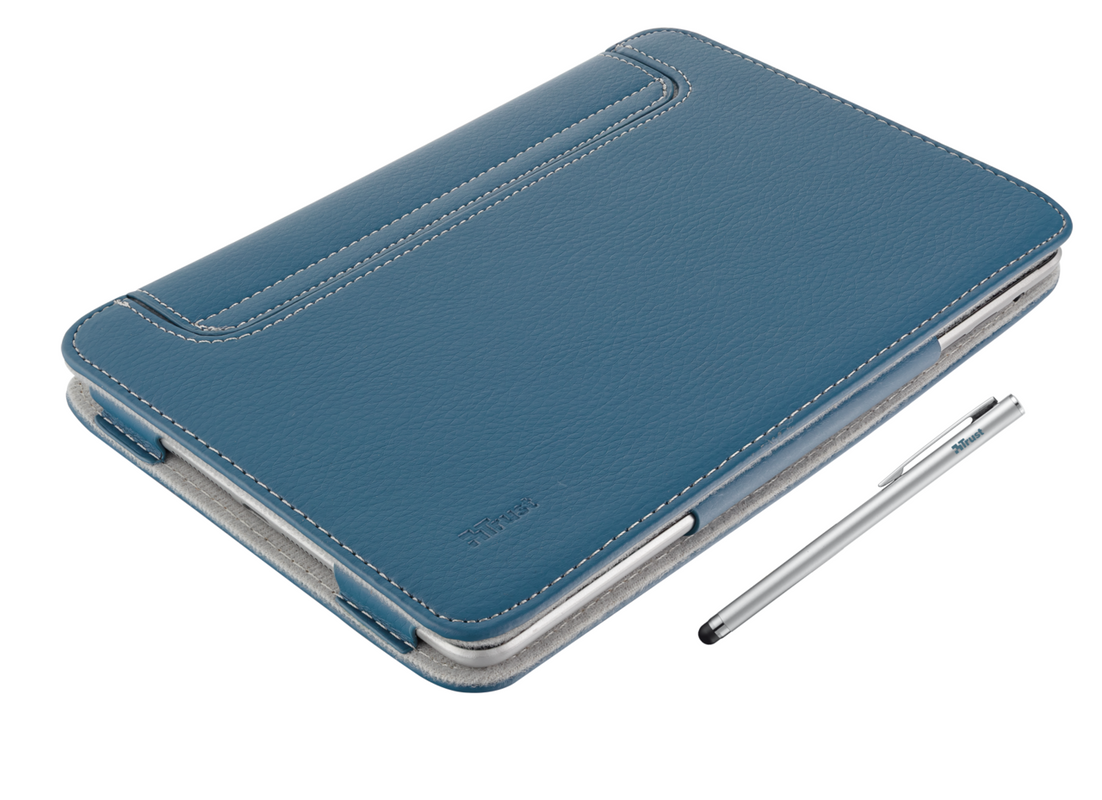 eLiga Elegant Folio Stand with stylus for iPad mini - blue-Visual