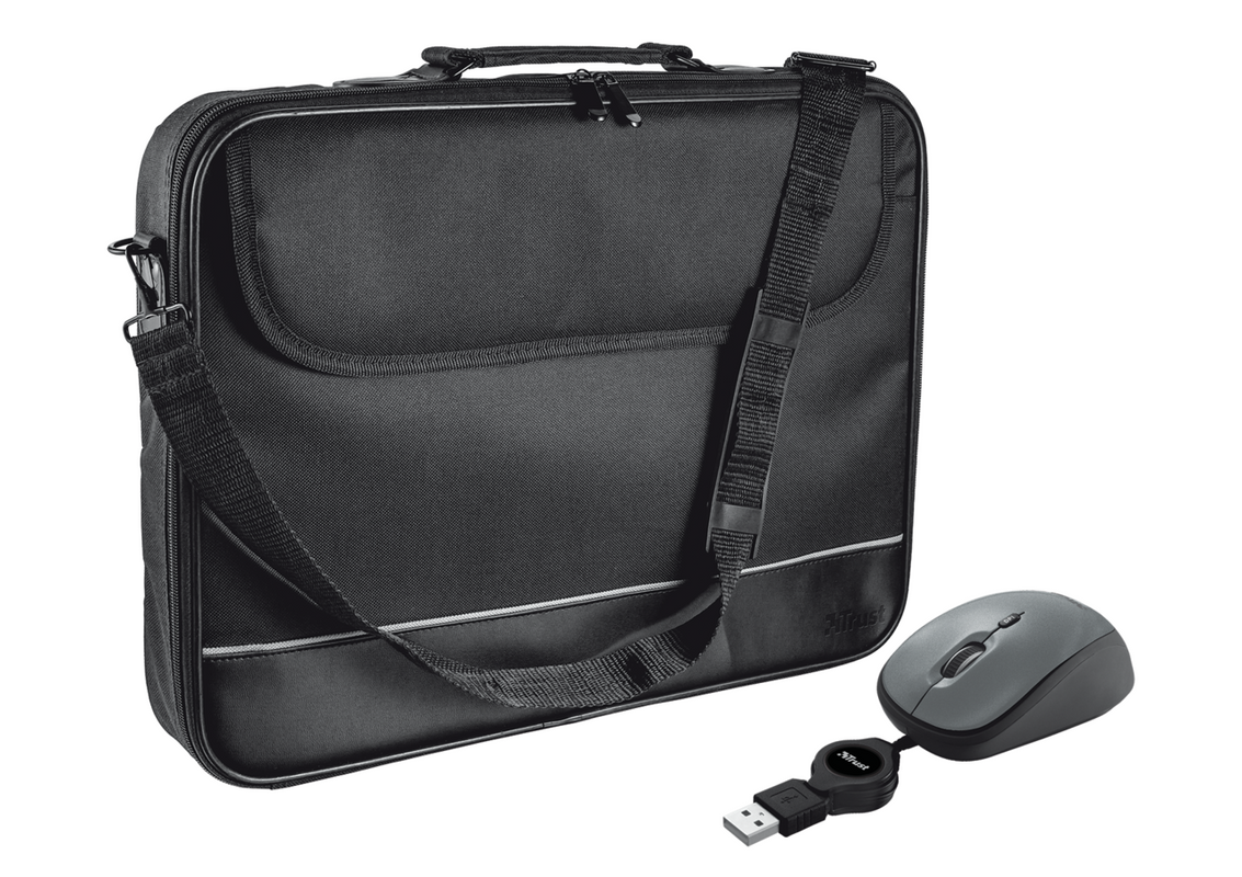 Carry Bag for 15-16" laptops with mouse - black-Visual