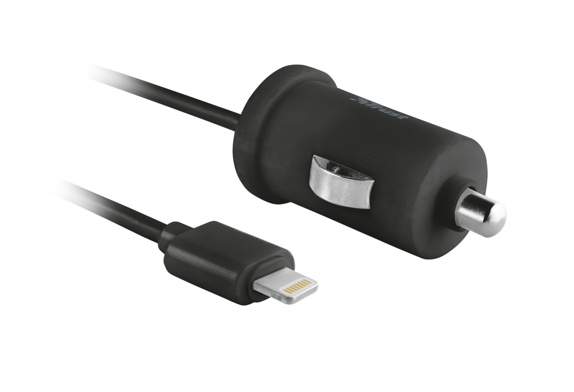 5W Car Charger with Lightning cable - black-Visual