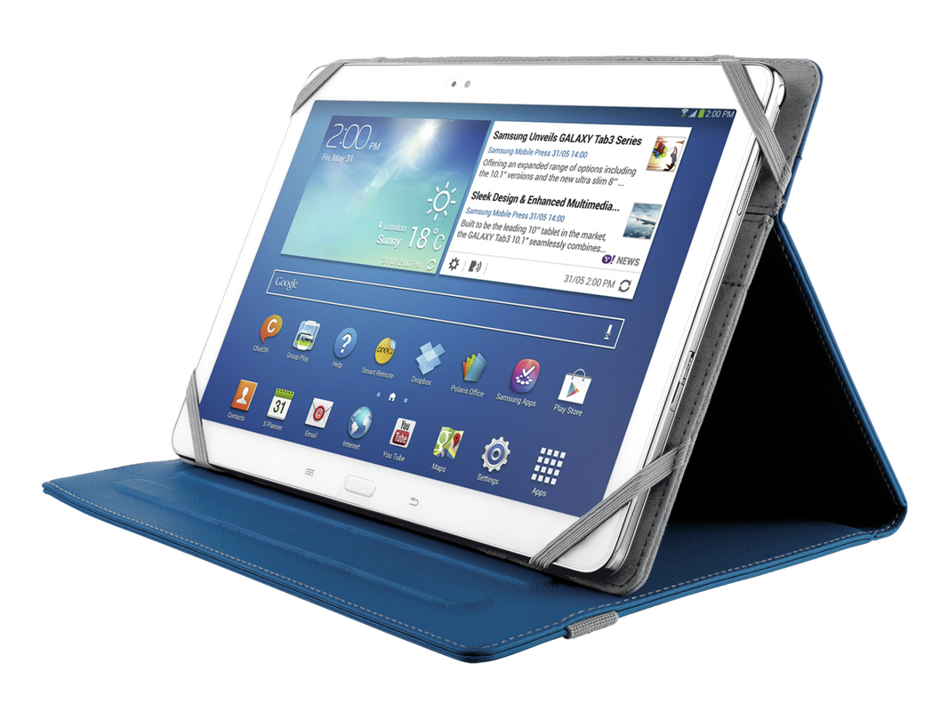 Verso Universal Folio Stand for 10" tablets - blue-Visual
