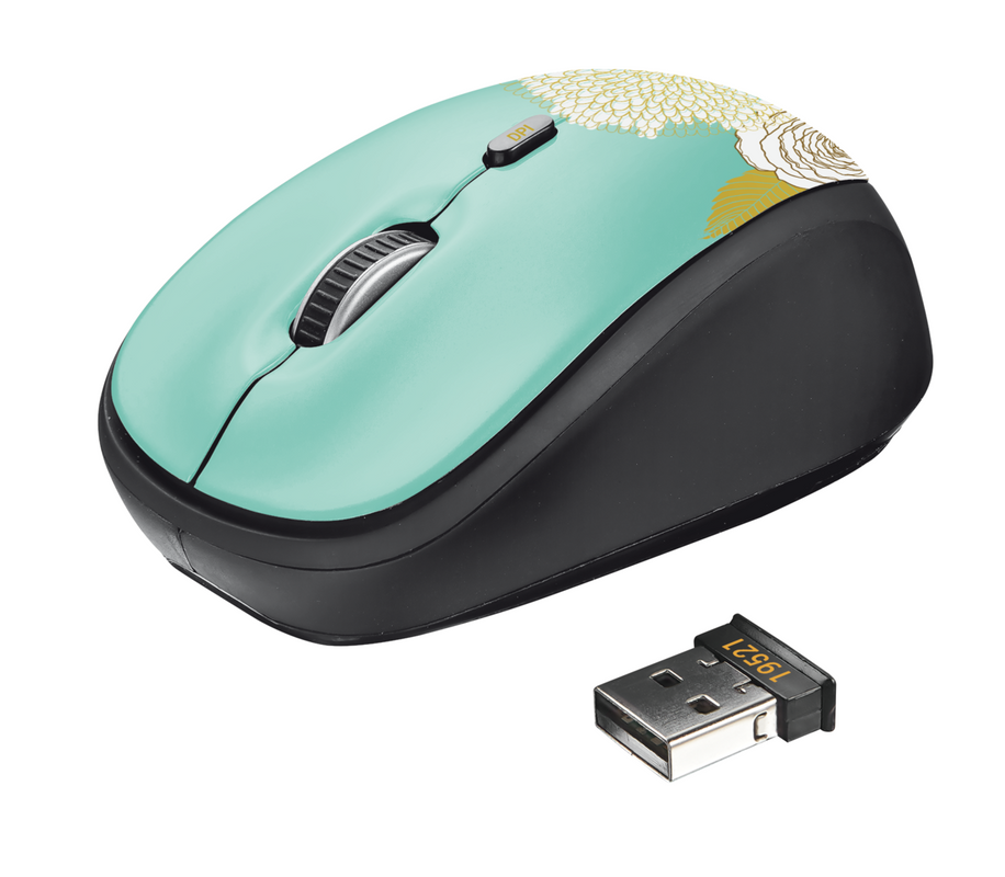 Yvi Wireless Mouse - flower-Visual