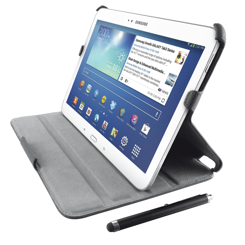 Stile Folio Stand with stylus for Galaxy Tab 3 10.1 - grey-Visual